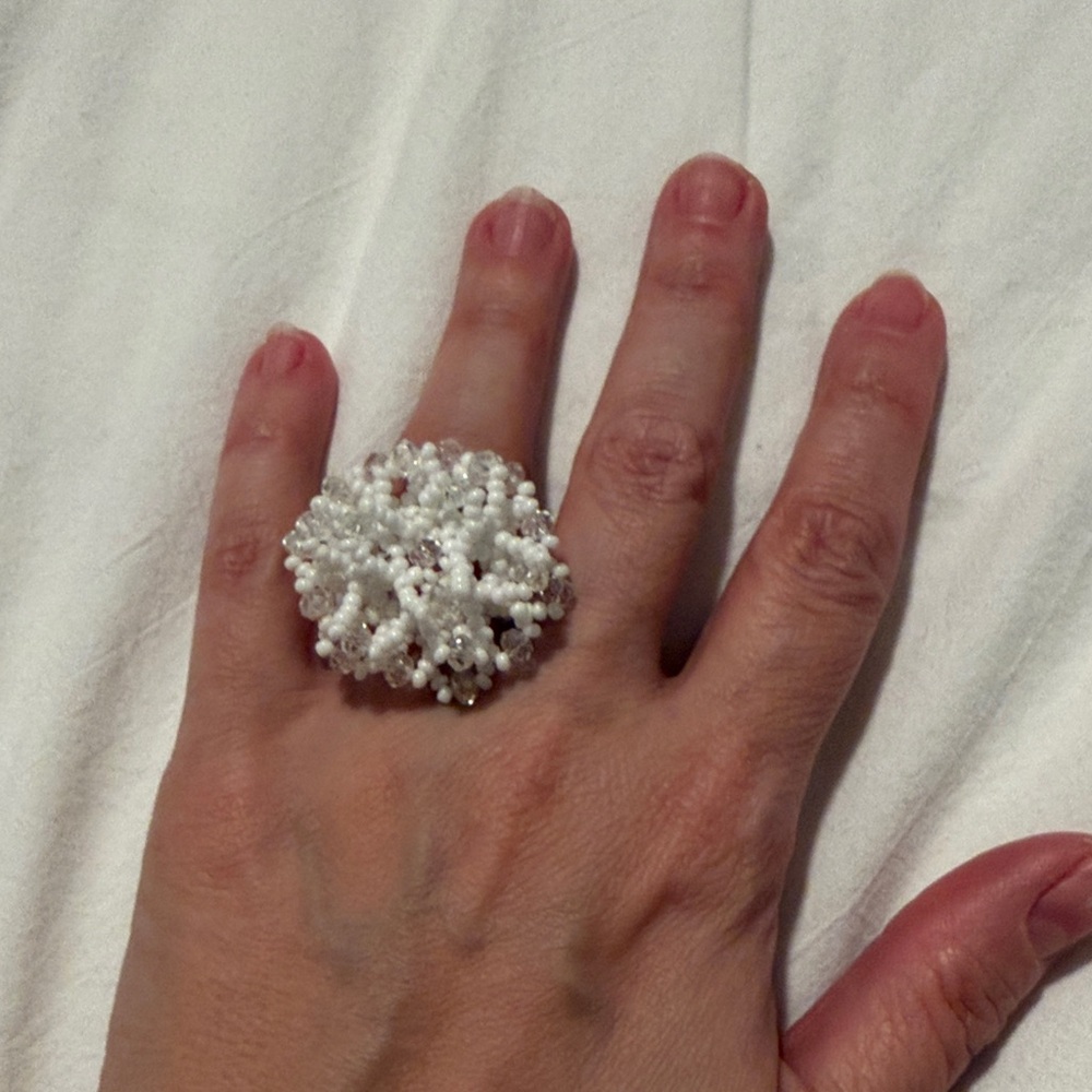 Elegant Bead Cluster Ring